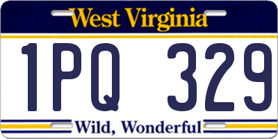 WV license plate 1PQ329