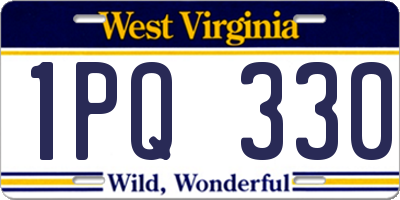 WV license plate 1PQ330