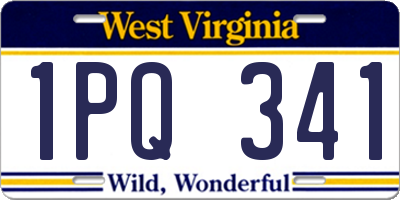 WV license plate 1PQ341