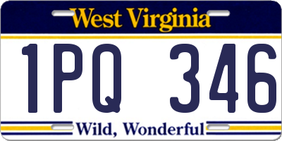 WV license plate 1PQ346