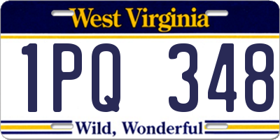 WV license plate 1PQ348