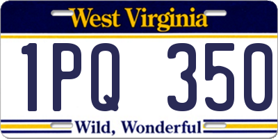 WV license plate 1PQ350