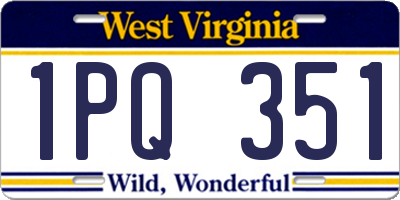 WV license plate 1PQ351