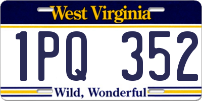 WV license plate 1PQ352