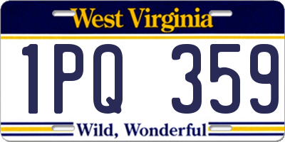 WV license plate 1PQ359