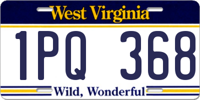 WV license plate 1PQ368