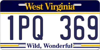 WV license plate 1PQ369