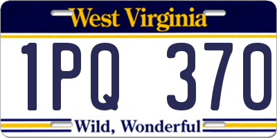 WV license plate 1PQ370