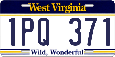WV license plate 1PQ371