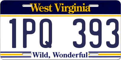 WV license plate 1PQ393