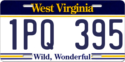 WV license plate 1PQ395
