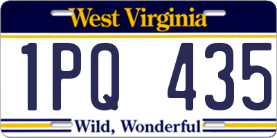 WV license plate 1PQ435