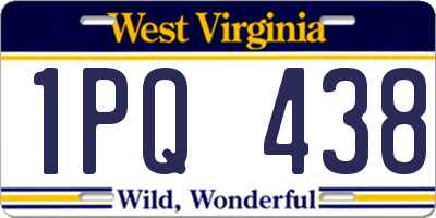 WV license plate 1PQ438