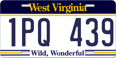 WV license plate 1PQ439
