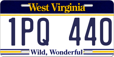 WV license plate 1PQ440