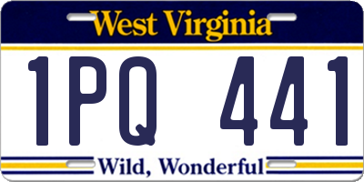 WV license plate 1PQ441