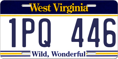 WV license plate 1PQ446