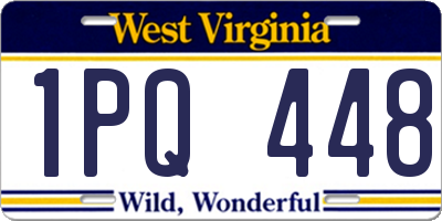 WV license plate 1PQ448