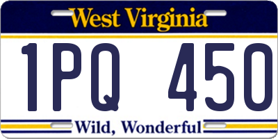 WV license plate 1PQ450
