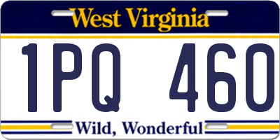WV license plate 1PQ460