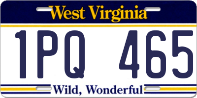 WV license plate 1PQ465