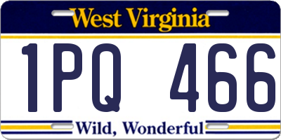 WV license plate 1PQ466