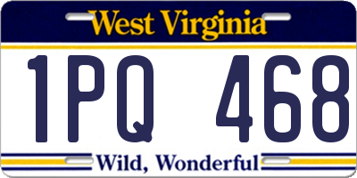 WV license plate 1PQ468