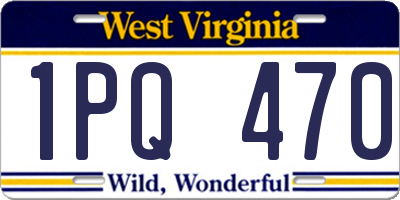 WV license plate 1PQ470