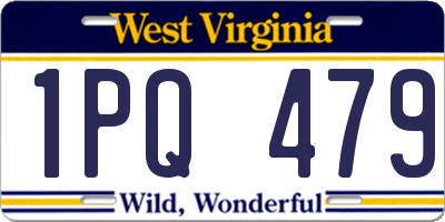 WV license plate 1PQ479