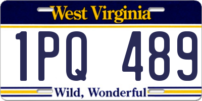 WV license plate 1PQ489