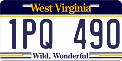 WV license plate 1PQ490