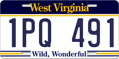 WV license plate 1PQ491