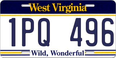 WV license plate 1PQ496