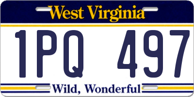 WV license plate 1PQ497