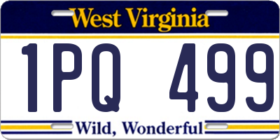 WV license plate 1PQ499