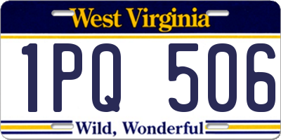 WV license plate 1PQ506