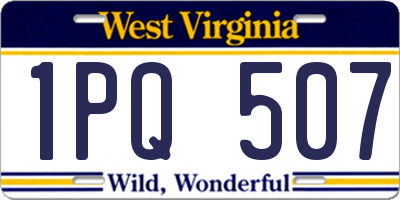 WV license plate 1PQ507