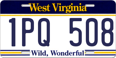 WV license plate 1PQ508