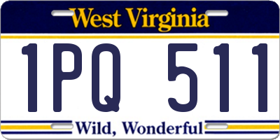 WV license plate 1PQ511