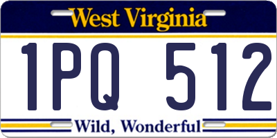 WV license plate 1PQ512
