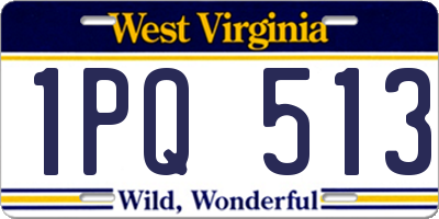 WV license plate 1PQ513