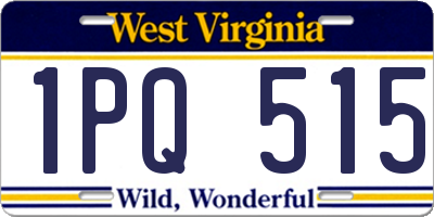 WV license plate 1PQ515