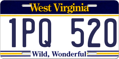 WV license plate 1PQ520