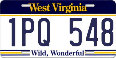 WV license plate 1PQ548