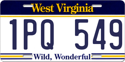 WV license plate 1PQ549