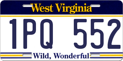 WV license plate 1PQ552