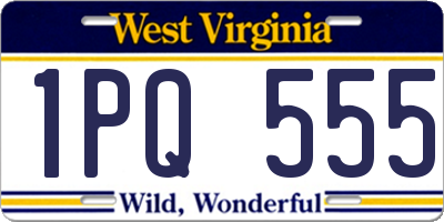WV license plate 1PQ555