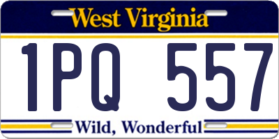WV license plate 1PQ557