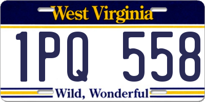 WV license plate 1PQ558