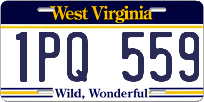 WV license plate 1PQ559